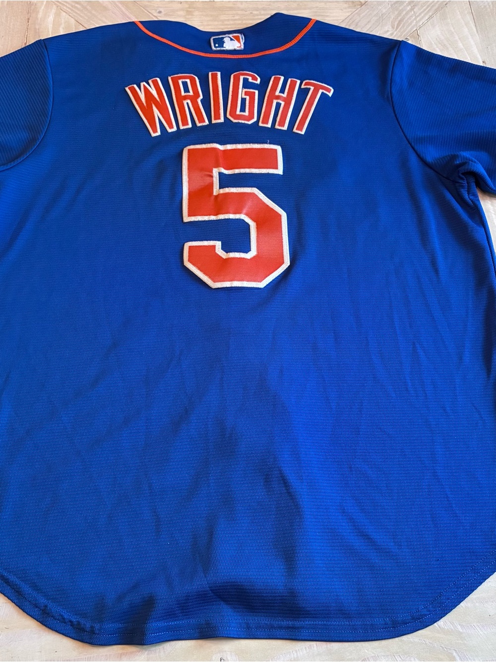 MLB Royal Blue and Orange Wright #5 Team Jersey